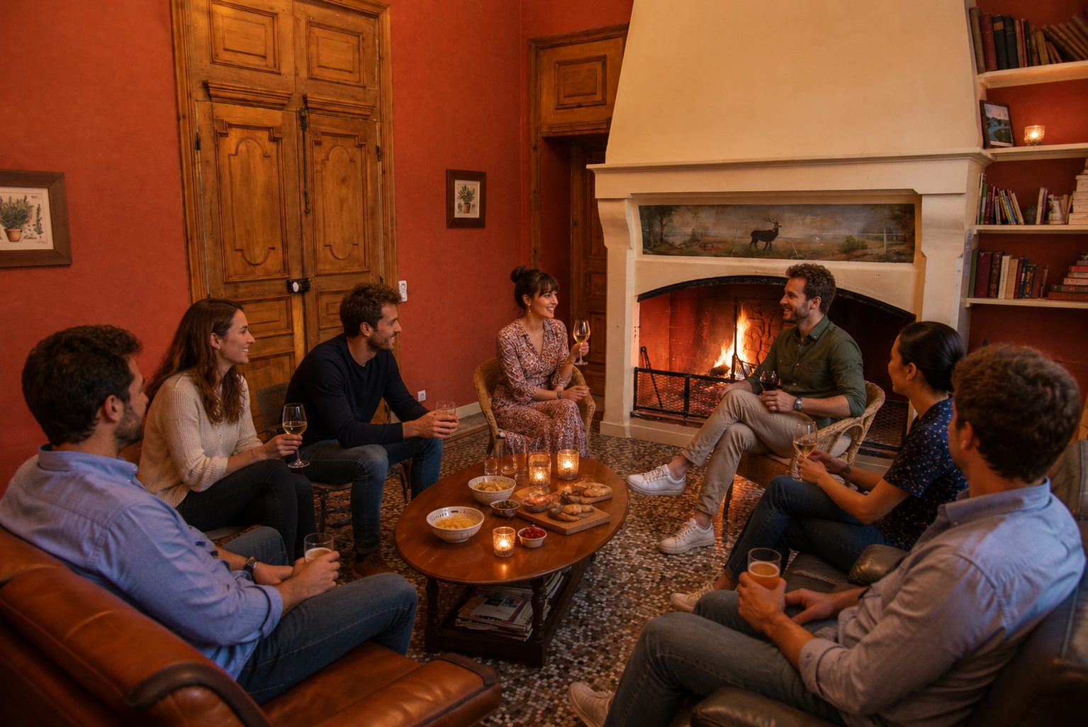 Apéritif au coin du feu