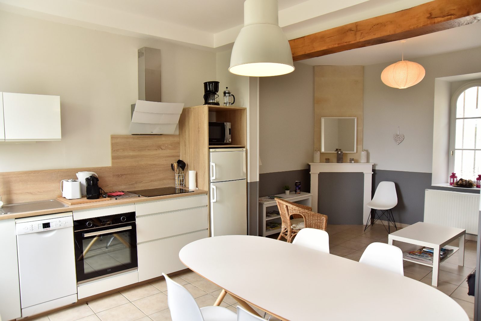 Cuisine ouverte sur le salon